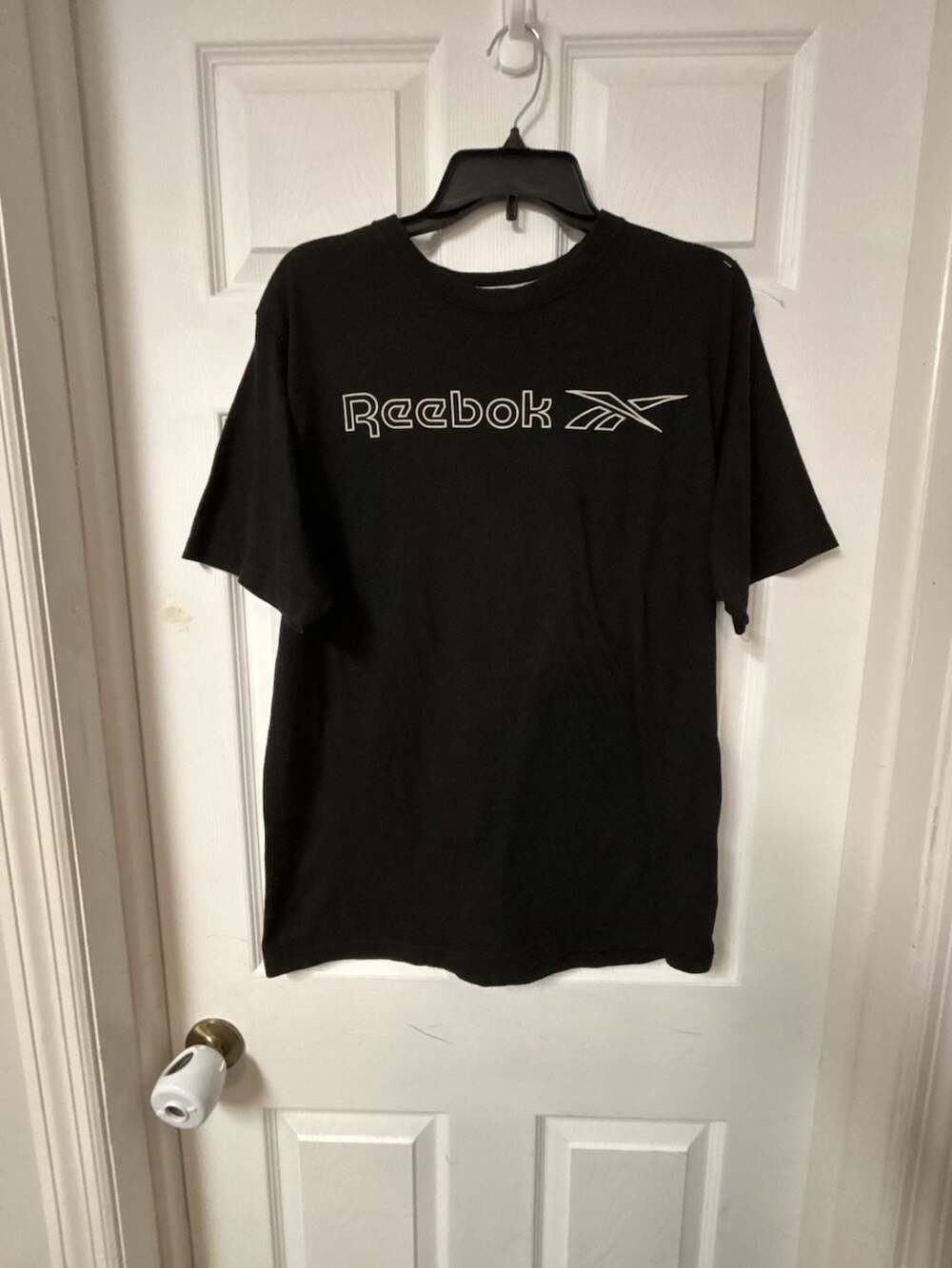 Reebok Vector Outline Logo Black Short Sleeve T-Shirt